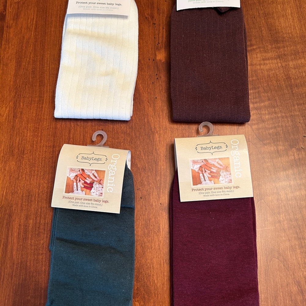 Baby Legs Leg warmers NWT - set of 4, solid colors
